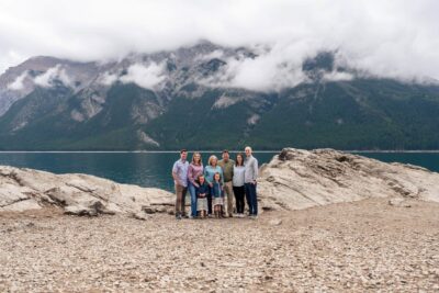 Lake Minnewanka family photos. Vermillion Lakes family photography. Lauren Hollamby Photography