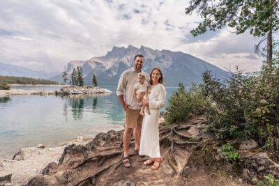 Lake Minnewanka Banff Family Photos, Elopement, Lauren Hollamby Photography