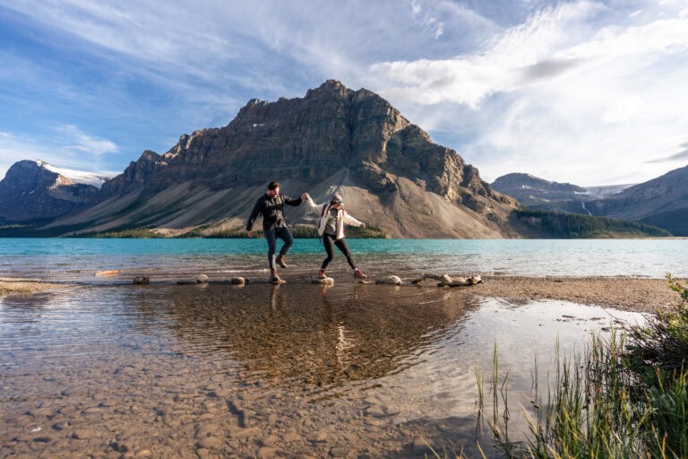 Bow Lake Engagement Photoshoot. Lauren Hollamby Photography